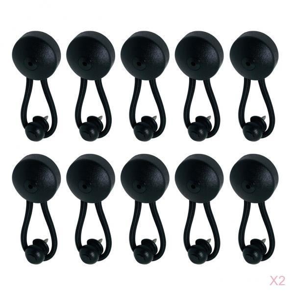 Details about   20 Sets Bungee Shock Cord Clip Loop With Knob For Boat Truck Tarp Canvas 